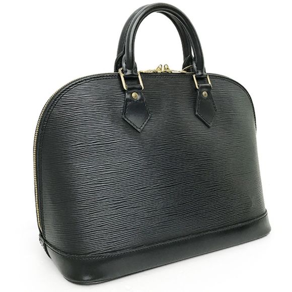 Louis Vuitton Alma Epi Mini Boston Epi Leather Noir Black LV Handbag - Picture 3 of 6
